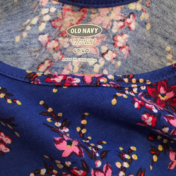 Girls floral blue dress - Picture 5 of 5